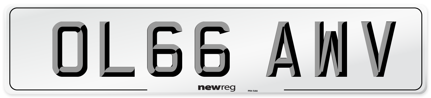 OL66 AWV Number Plate from New Reg